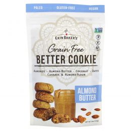 Erin Baker's, Better Cookie без злаков, миндальное масло, 142 г (5 унций)