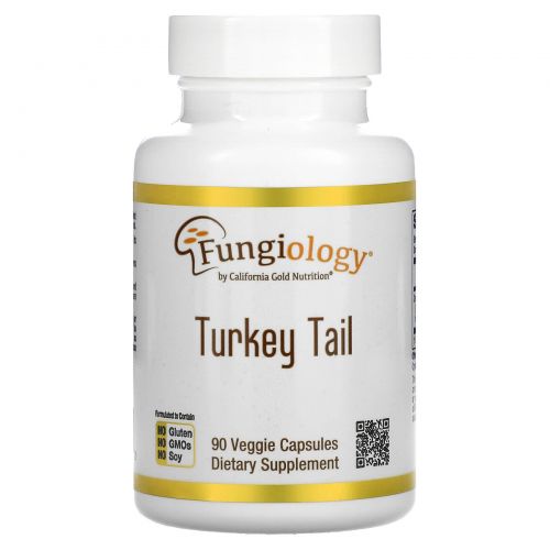 California Gold Nutrition, Fungiology, Full-Spectrum Turkey Tail, 90 Planetcaps
