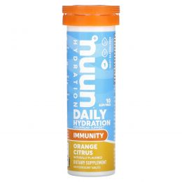Nuun, Hydration, Immunity, Effervescent Immunity Supplement, Orange Citrus, 10 Tablets