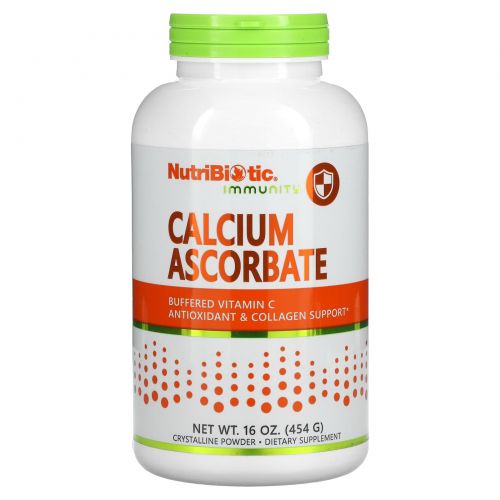 NutriBiotic, Аскорбат кальция, кристаллический порошок, 16 унций (454 г)