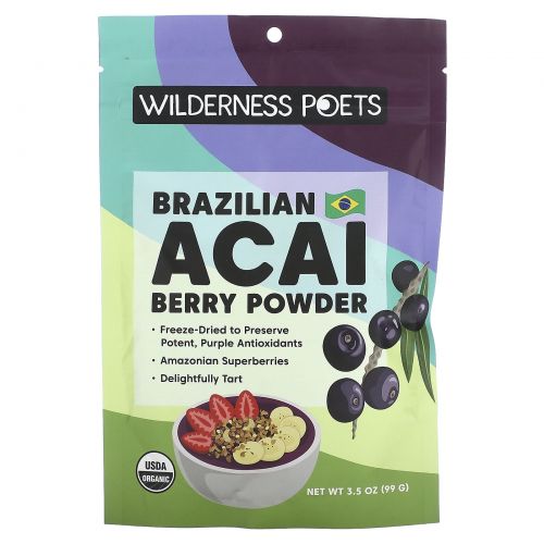 Wilderness Poets, Freeze Dried Acai Powder, 3.5 oz (99 g)