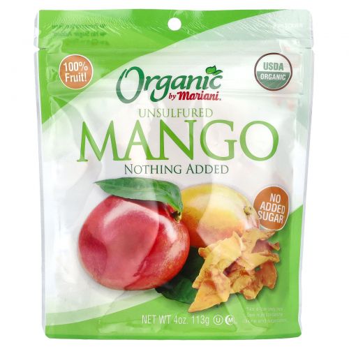 Mariani Dried Fruit, Organic, Unsulfured Mango, 4 oz (113 g)