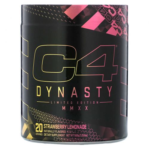 Cellucor, C4 Dynasty, Limited Edition MMXX, клубничный лимонад, 568 г (1,25 фунта)