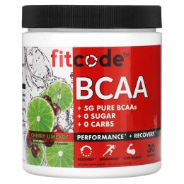 FITCODE, BCAA, вишневый лаймад, 5 г, 249 г (8,8 унции)