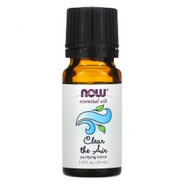 Now Foods, Essential Oils, Clear the Air, очищающая смесь, 10 мл (1/3 жидк. унции)