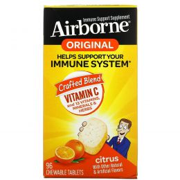 AirBorne, Original Immune Support Supplement, Citrus, 96 Chewable Tablets