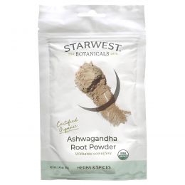 Starwest Botanicals, Органический порошок из корня ашваганды, 70 г (2,47 унции)