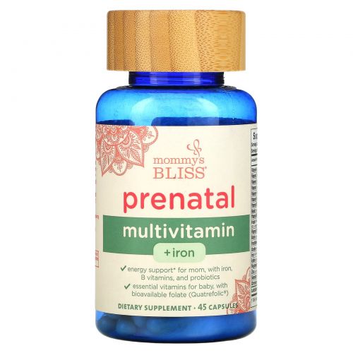 Mommy's Bliss, Prenatal Multivitamin + Iron , 45 Capsules