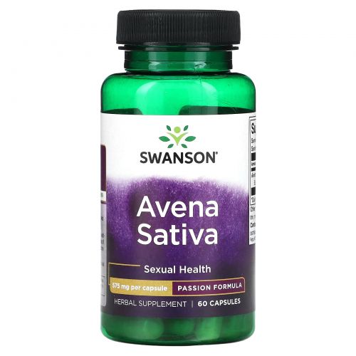 Swanson, Avena Sativa, 575 мг, 60 капсул