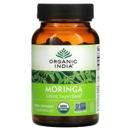 Organic India, Моринга, 90 растительных капсул