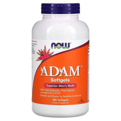 Now Foods, Adam, мужской поливитамин высшего класса, 180 желатиновых капсул