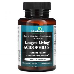 FutureBiotics, Longest Living Acidophilus+, 100 растительных капсул