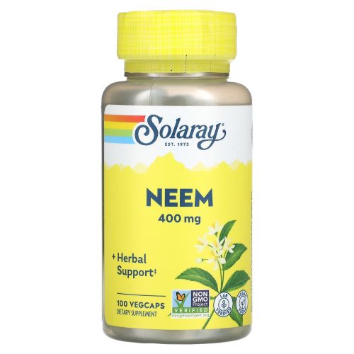 Solaray, Organically Grown Neem, 400 mg, 100 VegCaps