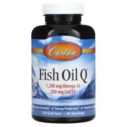 Carlson, Fish Oil Q, 120 Soft Gels