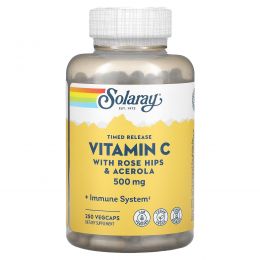 Solaray, Timed Release Vitamin C, 500 mg, 250 VegCaps