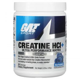 GAT, Sport, гидрохлорид креатина с добавкой Ultra Performance Matrix, голубая малина, 180 г (6,35 унции)