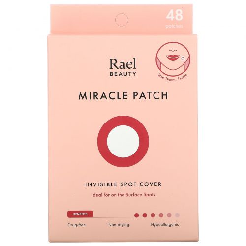 Rael, Inc., Miracle Patch, покрытие для невидимых пятен, 48 патчей