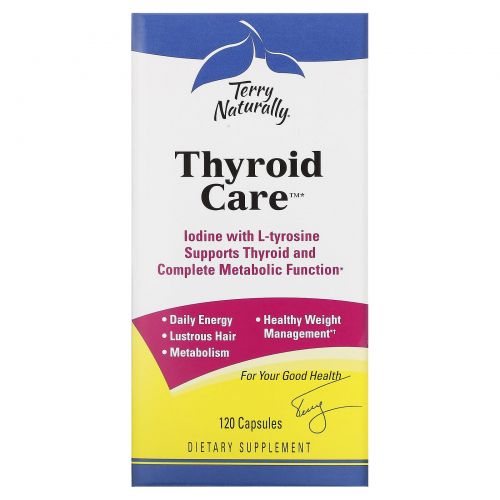 EuroPharma, Terry Naturally, Terry Naturally, Thyroid Care, забота о щитовидной железе, 120 капсул
