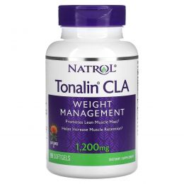 Natrol, Tonalin с содержанием сопряженной линолевой кислоты (CLA) с сафлоровым маслом, 90 капсул