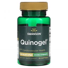 Swanson, Quinogel, двойная сила действия, 100 мг, 30 мягких таблеток