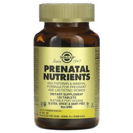 Solgar, Prenatal Nutrients, 120 таблеток