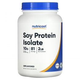 Nutricost, изолят соевого протеина, без добавок, 907 г (2 фунта)