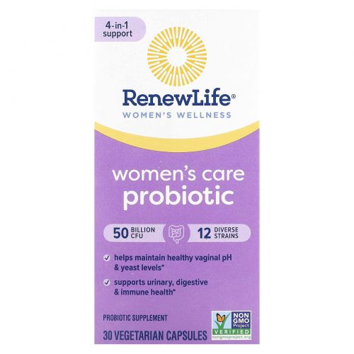 Renew Life, Ultimate Flora, Women's Vaginal Probiotic, 50 Billion, 30 Vegetarian Capsules