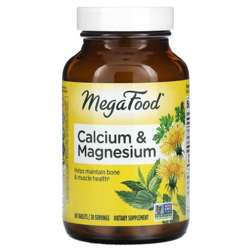 MegaFood, Calcium & Magnesium, 60 Tablets