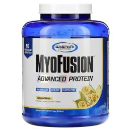 Gaspari Nutrition, MyoFusion, улучшенный протеин, банановый крем, 4 фунта (1814 г)