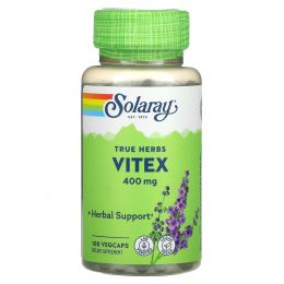 Solaray, Vitex, 400 мг, 100 легко глотаемых капсул