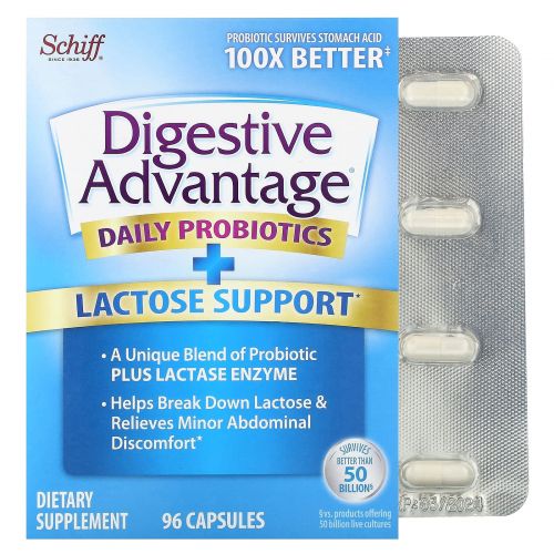 Schiff, Digestive Advantage, Lactose Defense Formula, 96 Capsules