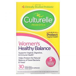 Culturelle, Probiotics, Digestive Health, Women's Healthy Balance, 30 Once Daily Vegetarian Capsules