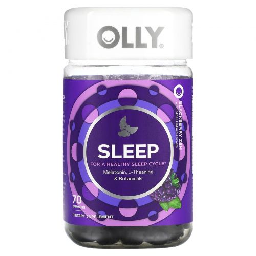 OLLY, Sleep, Blackberry Zen`` 70 жевательных таблеток