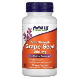 Now Foods, Grape Seed, Extra Strength, 250 mg, 90 Veggie Caps