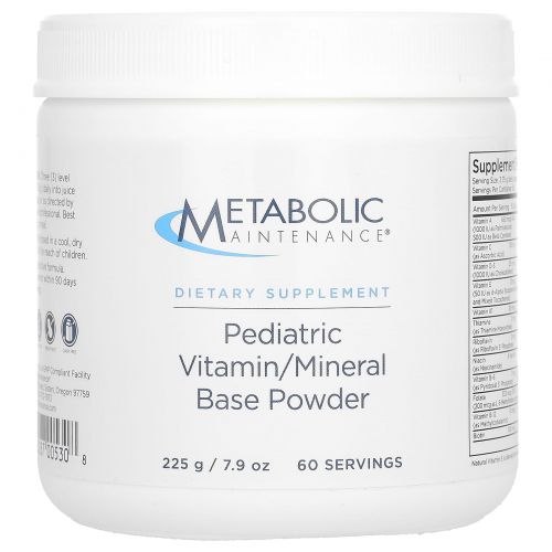 Metabolic Maintenance, педиатрическая витаминно-минеральная основа в порошке, 225 г (7,9 унции)