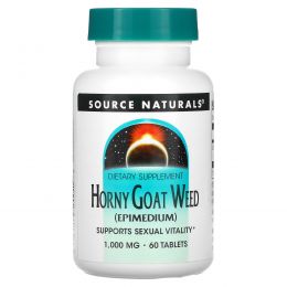 Source Naturals, Горянка крупноцветковая (Эпимедиум), 1000 мг, 60 таблеток