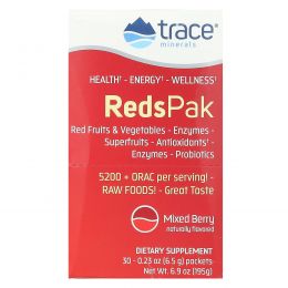 Trace Minerals ®, Reds Pak, ягодное ассорти, 30 пакетиков по 6,5 г (0,23 унции)