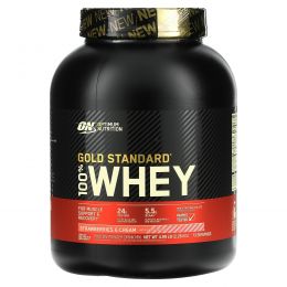 Optimum Nutrition, Gold Standard, 100% Whey, Strawberries & Cream, 4.98 lb (2.26 kg)