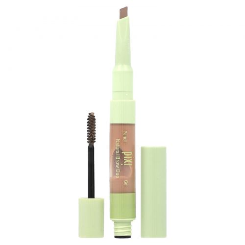 Pixi Beauty, 2-в-1 Natural Brow Duo, карандаш и гель для бровей, 0740 натуральный блонд, 1 шт.