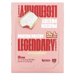 Legendary Foods, Protein Pastry, клубника, 10 пакетиков, 61 г (2,2 унции)