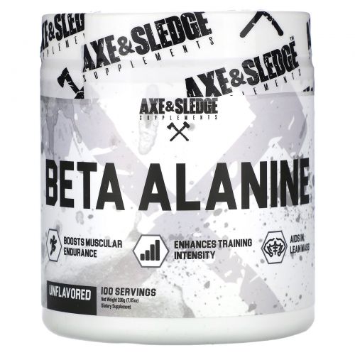 Axe & Sledge Supplements, Basics, бета-аланин, без добавок, 200 г (7,05 унции)