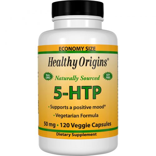 Healthy Origins, 5-гидрокситриптофан, 50 мг, 120 капсул