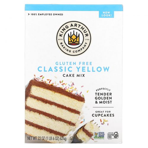 King Arthur Flour, Yellow Cake Mix, Gluten Free,  22 oz (624 g)