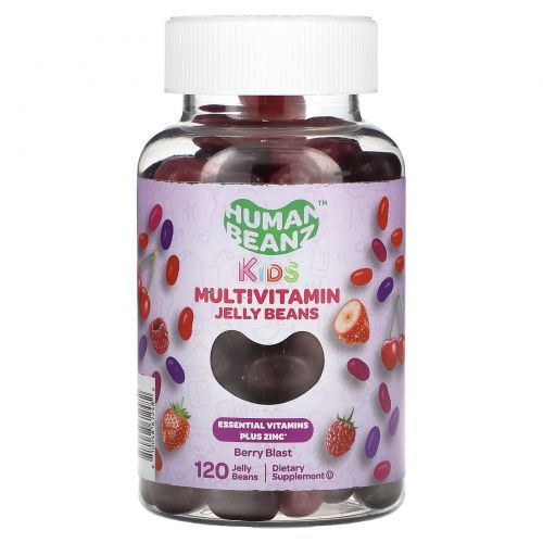 Human Beanz, мультивитаминные мармеладки для детей, со вкусом ягод, 120 мармеладок