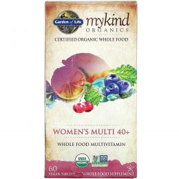 Garden of Life, MyKind Organics, Women's Multi 40+, 60 Vegan Tablets