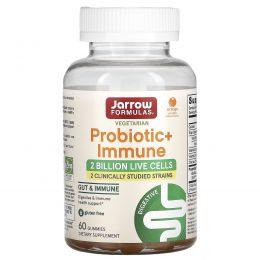 Jarrow Formulas, Probiotic + Immune, апельсин, 2 млрд, 60 жевательных таблеток