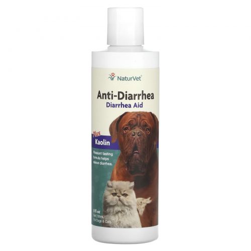 NaturVet, Anti-Diarrhea, средство от диареи с каолином, для собак и кошек, 236 мл (8 жидк. Унций)