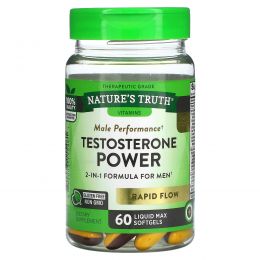 Nature's Truth, Testosterone Power, 60 мягких таблеток Liquid Max