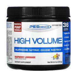 PEScience, High Volume, Supreme Nitric Oxide Matrix, Caffeine Free, Raspberry Lemonade, 8.9 oz (252 g)