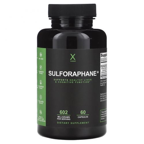 Humanx, сульфорафан+, 602 мг, 60 капсул (301 мг в 1 капсуле)